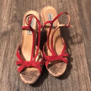 Steve Madden Red Wedges